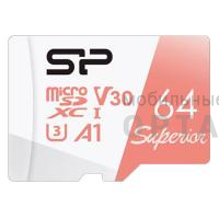 MicroSD  64GB  Silicon Power Class 10  Superior UHS-I U3 A1 (R/W 100/80 Mb/s) без адаптера MicroSD  64GB  Silicon Power Class 10  Superior UHS-I U3 A1 (R/W 100/80 Mb/s) без адаптера