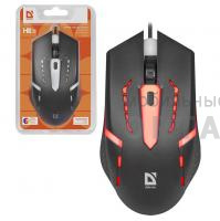 Мышь игровая, DEFENDER Hit MB-601, USB, 7 цветов, 4 кнопки, 800-1200dpi, черный Мышь игровая, DEFENDER Hit MB-601, USB, 7 цветов, 4 кнопки, 800-1200dpi, черный